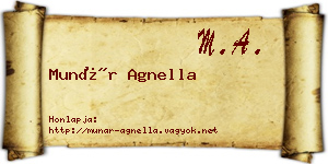Munár Agnella névjegykártya
